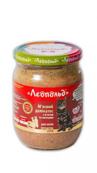 500 г КОТИ  Делікатес  МЯСО/ОВОЧІ Леопольд
