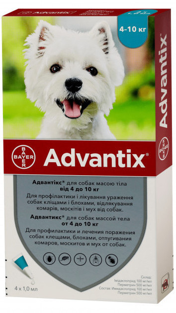 Advantix  для собак 4-10 кг