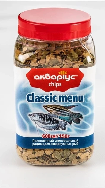 Акваріус (банка) 150г Класик-меню чіпси