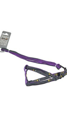 Поводок+шлея HJ-LH215 denim leash PURPLE 10x1200mm Анималл