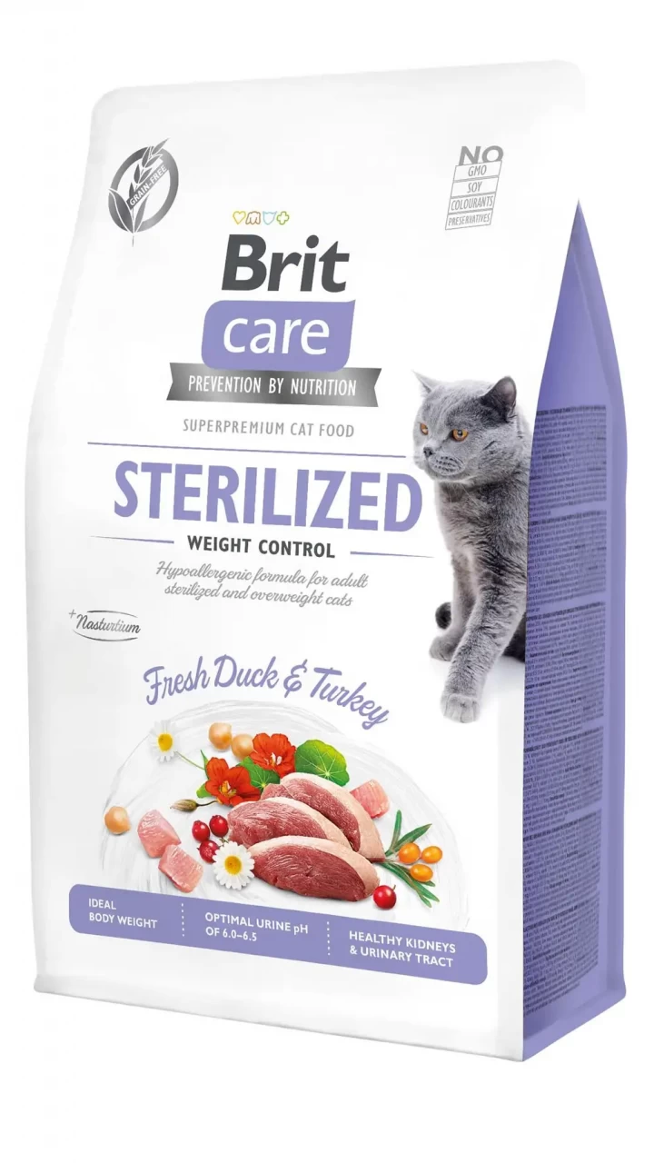 Brit Care Cat GF Sterilized Weight Control, (0,4) (контроль ваги д/стерилізованих)