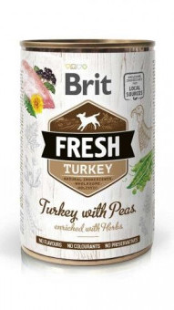 Brit Fresh Turkey/Peas k 400g индейка, горошек д/собак