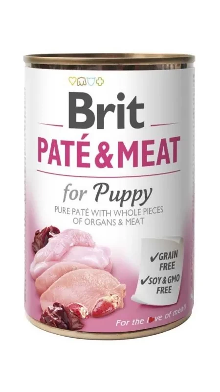 Brit Pate&Meat PUPPY 400 g c куриц.индейк.
