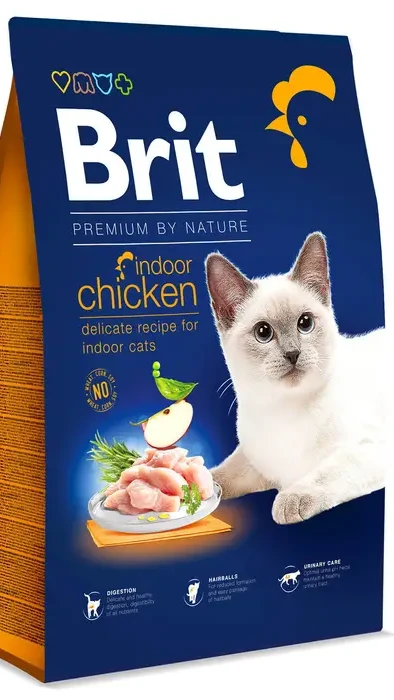 Brit Premium by Nature Cat Indoor (8) (д/котів, що мешкають у приміщенні, з куркою)