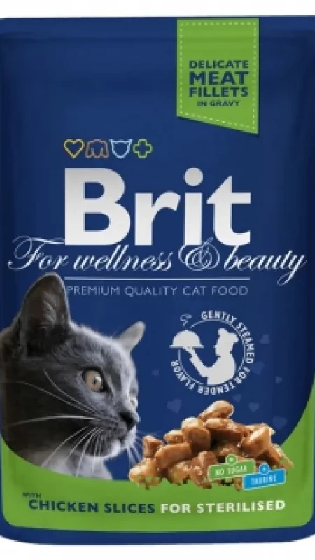 Brit Premium Cat pouch 100 g курица д/ стерилиз.