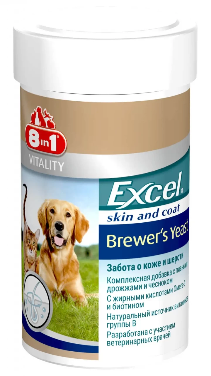 Excel Brewers Yeast для собак та котів 140таб/100мл 1шт