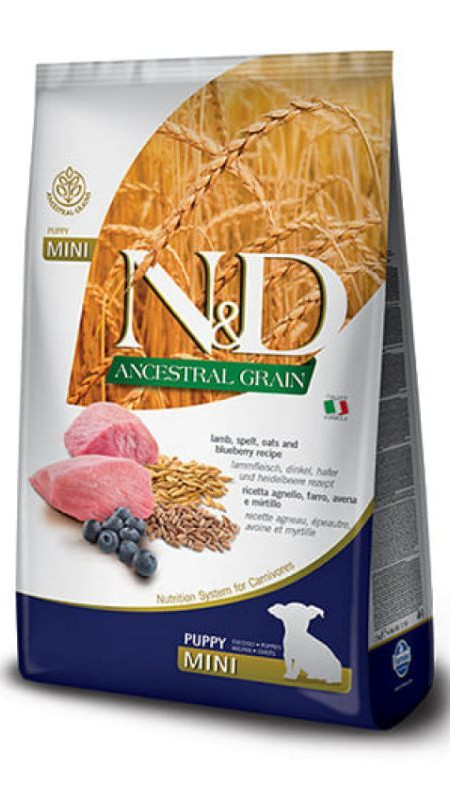 Фарміна дог сух N&D Low Grain LAMB & BLUEBERRY  PUPPY MINI (7) 35103