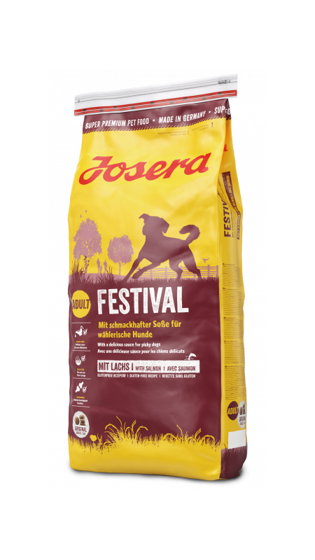 Josera Festival (15). Беззерновий корм, з лососем, для вибагливих собак.