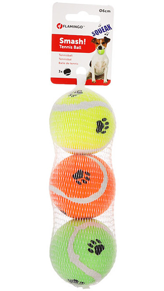 Flamingo TENNISBALL Smash+Squeaker тенісбол мяч з пищалкою іграшка для собак 6,5 см