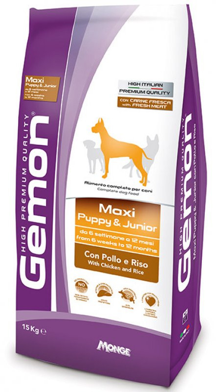 GEMON  DOG Maxi Puppy & Junior курица с рисом