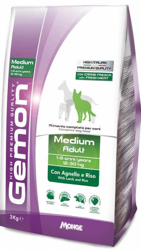GEMON  DOG Medium Adult ягненок с рисом