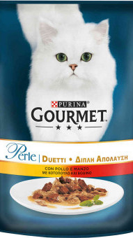 Gourmet Perle(ГурмеПерл).З куркою, яловичиною в підл.Конс/кот 24x85г