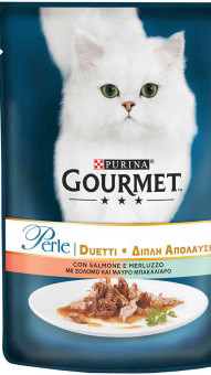 Gourmet Perle(ГурмеПерл).З лососем, сайдою в підл.Конс/кот 24x85г