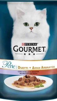 Gourmet Perle(ГурмеПерл).З телятиною, качкою в підл.Конс/кот 24x85г
