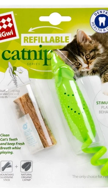 Іграшка для котів Мишка гумова GiGwi Refillable Catnip, гума, 16,5 см