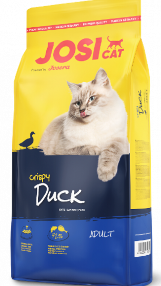 JosiCat Crispy Duck (10),  сухий ком для котів.