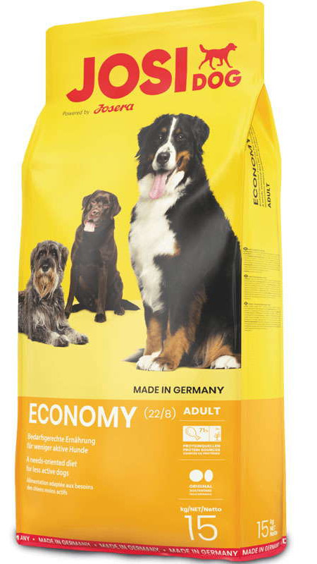 JosiDog Еconomy (15). Повноцінний корм для малоактивних, дорослих собак.