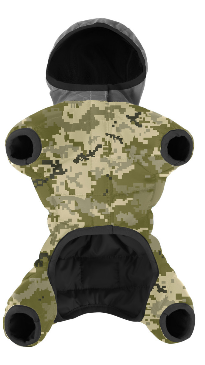 Комбінезон для собак WAUDOG Clothes, малюнок "Мілітарі"  XS30, В 57-59см, С 40-43см
