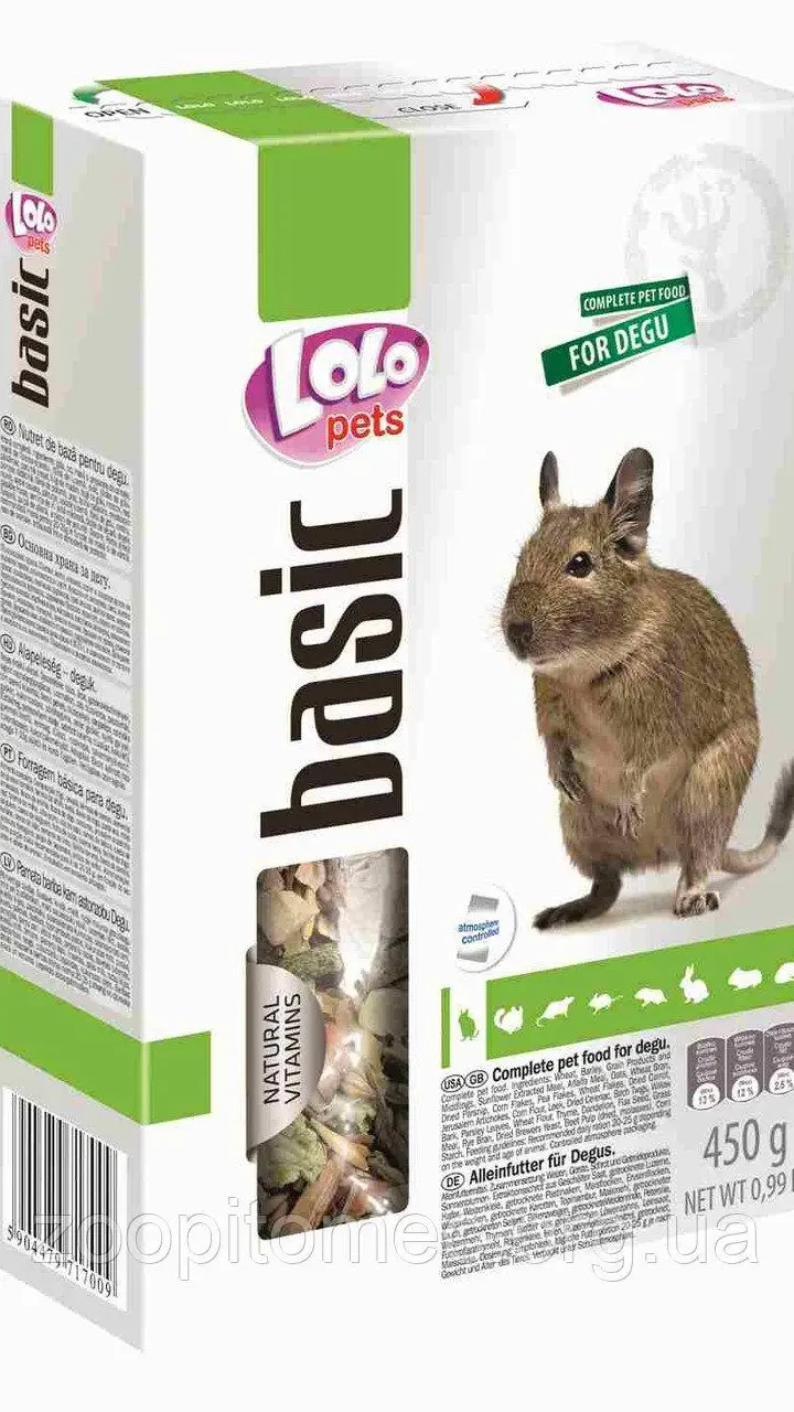 Корм для чилійських білок"Дегу" 450гр "Lolopets"71700