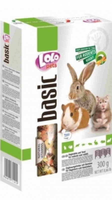 Корм для хом'яків і кролів 300гр овочевий Lolopets 71141