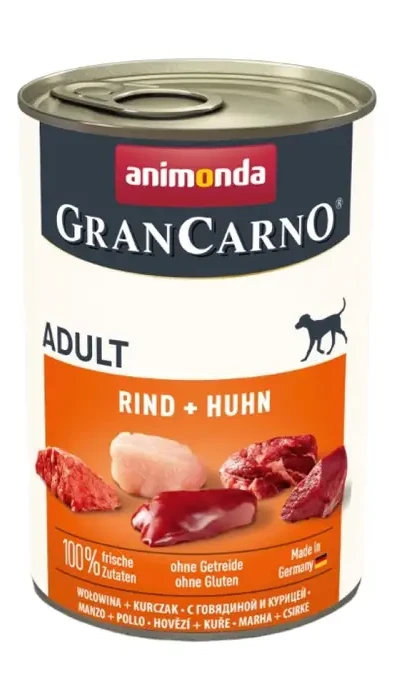 Корм GranCarno Adult Beef + Chicken консервований для собак з яловичиною і куркою 800г