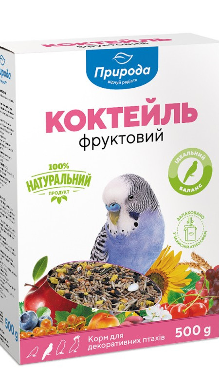 Корм  Коктейль для попугая "Фруктовый" 0,5кг Картон