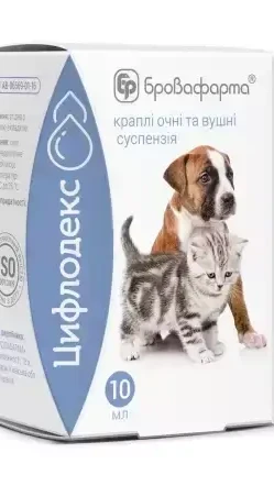 Краплі очні та вушні суспензія Цифлодекс 10мл. Бравофарма