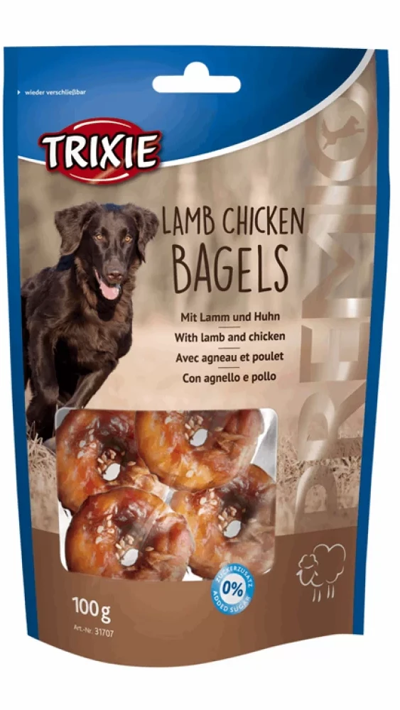 Лакомство д/соб. "PREMIO Lamb Chicken Bagles" кольца ягненок/курица 100гр