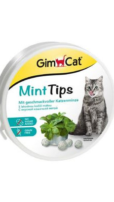 Ласощі GimCat для котів ГімКет Кет Мінітіпс таблетки з котячою м'ятою 200г арт.408057 1шт