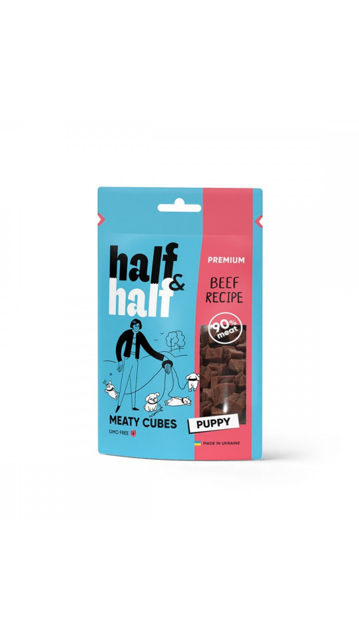 Ласощі Half&Half для цуценят з яловичиною 100г