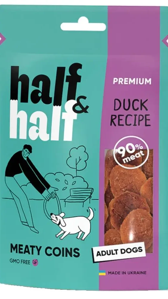 Ласощі Half&Half для собак з качкою 100г