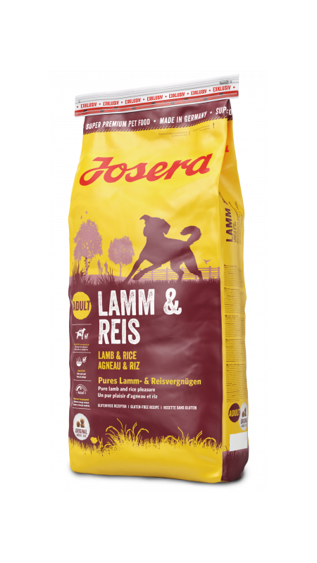 Josera Lamm & Reis (15). Повноцінний, безглютеновий корм з ягнятиною, для дорослих собак.