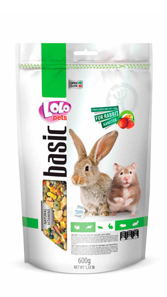 Lolopets DOUPACK для кролика корм фруктовий 600гр