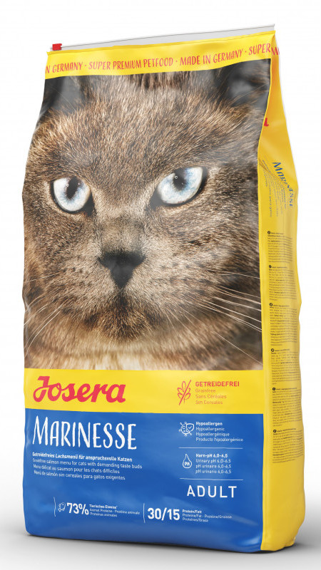 Josera Marinesse (10). Гіпоалергенний, беззерновий корм для котів,з лососем.
