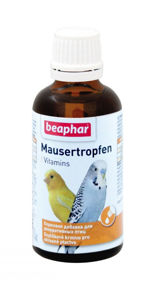 Mausertropfen 50мл вітаміни для посилення забарвлення птахів 132256 Beaphar