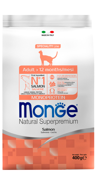 MONGE CAT  Adult с лососем 400 г