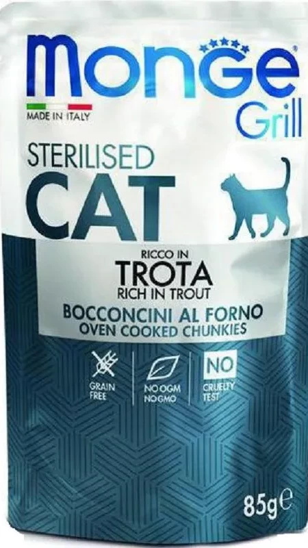 MONGE CAT GRILL Sterilised форель 85 г паучі
