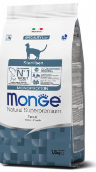 MONGE CAT Monoprotein Sterilised с форелью