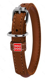 Нашийник "WAUDOG SOFT" круглий (діаметр 10мм, довжина 33-41см), коричневий