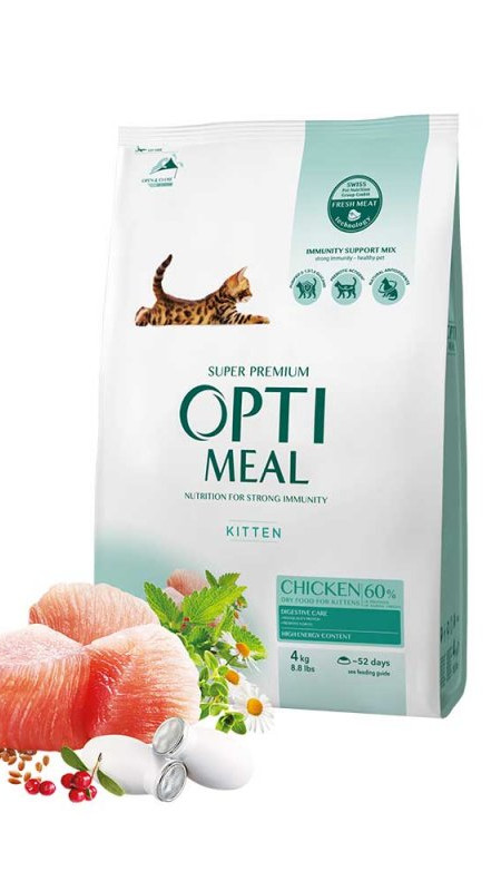 OPTIMEAL сухий корм для кошенят - курка 0,65 кг