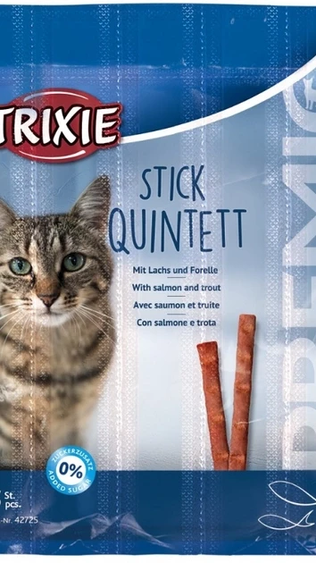 Палочки"PREMIO Quadro-Sticks"лосось/форель д/кішок 1шт