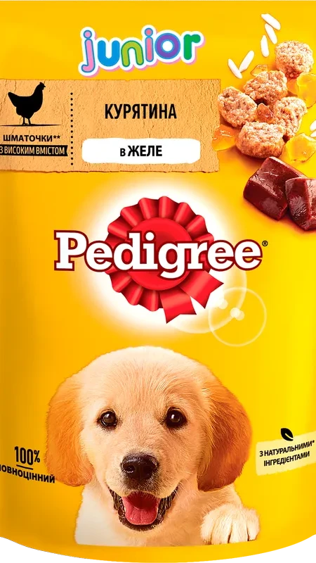 Pedigree вологий корм для цуценят з куркою в желе 100г