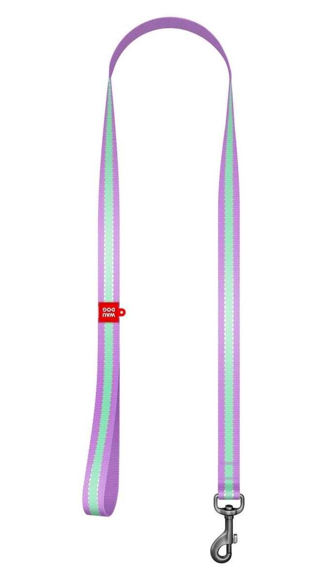 Повідець WAUDOG Nylon світлонакопичувальний (ширина 15 мм, довжина 122см), фіолетовий