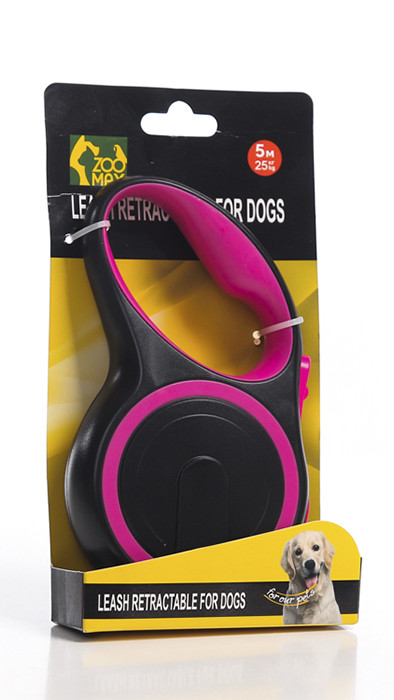 Рулетка зі стрічкою рожева  5м*25кг PINK ZooMax