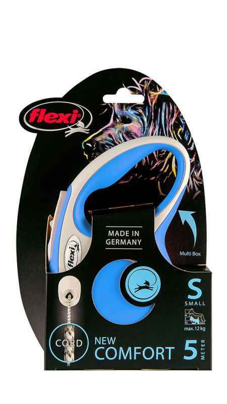 Рулетка Flexi NEW COMFORT S 5м (трос) синя
