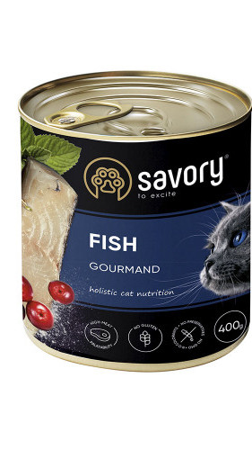 Savory Adult Cat Can Adult для вередливих котів риба 400 гр