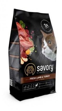 Savory Adult Cat Sensitive Digestion Fresh Lamb & Turkey (8)