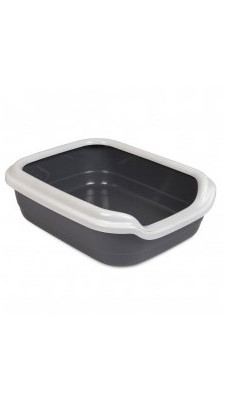 Туалет для кошек Comfort M 41х30х13.5, серый