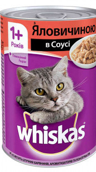 Whiskas консвервований корм з яловичиною 400 г