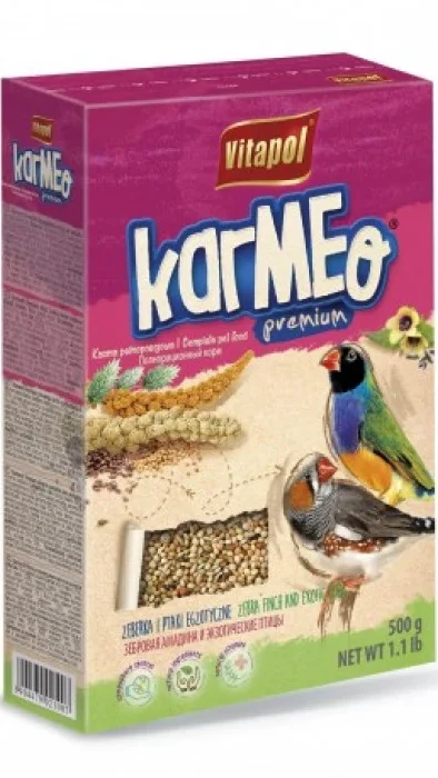 ВІТАПУЛ корм KARMEO преміум для зебрових амадинів та екзотичних птахів 0.5 кг